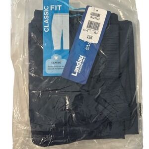 Landau Scrub Pants Women XSM‎ Navy Blue Pockets Drawstring Medical Uniform NWT